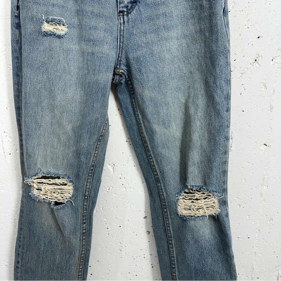 Free People Size 26 Distressed High Waist Straight Ankle Jeans - Picture 5 of 13